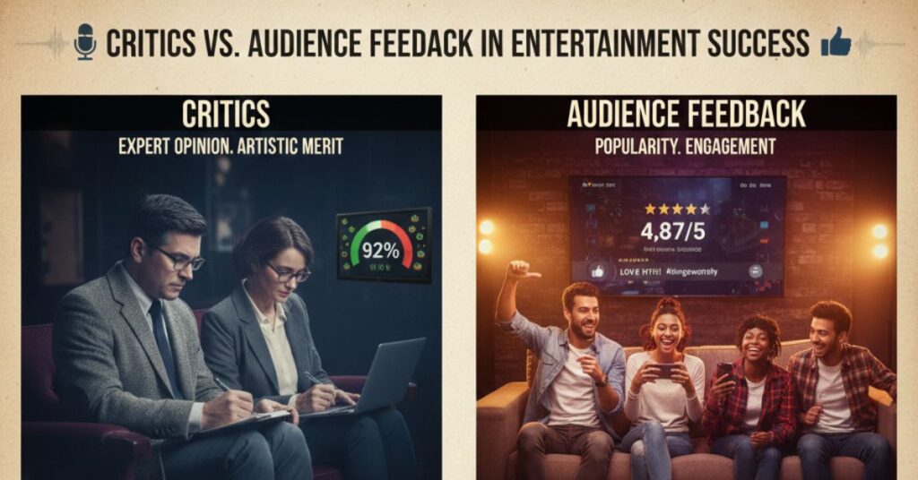 Role of Critics vs. Audience Feedback in Entertainment Success